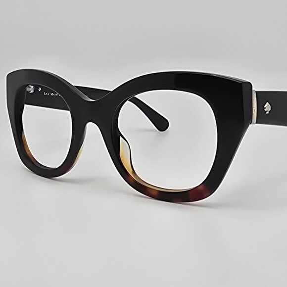 Kate Spade Jalena Black Dark Tortoise Fade Cat Eye Sunglasses Frame w/ Case 49mm - Picture 3 of 15